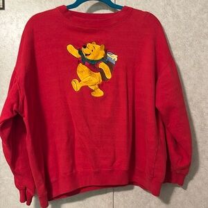 Vintage 90s Embroidered Pooh Crewneck Sweatshirt